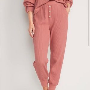 Waffle knit pajama joggers